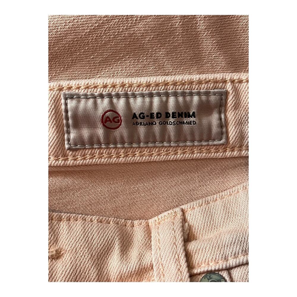 AG Adriano Goldschmied jeans The Isabelle high rise straight crop pink size 32 - Picture 5 of 7